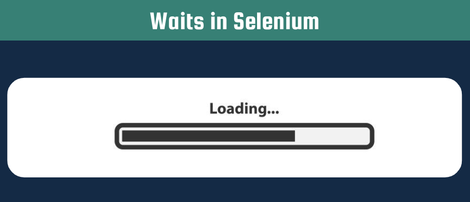 shows a loading bar for the different kinds of waits in Selenium