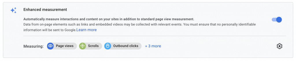 google analytics 4 enhanced measurement